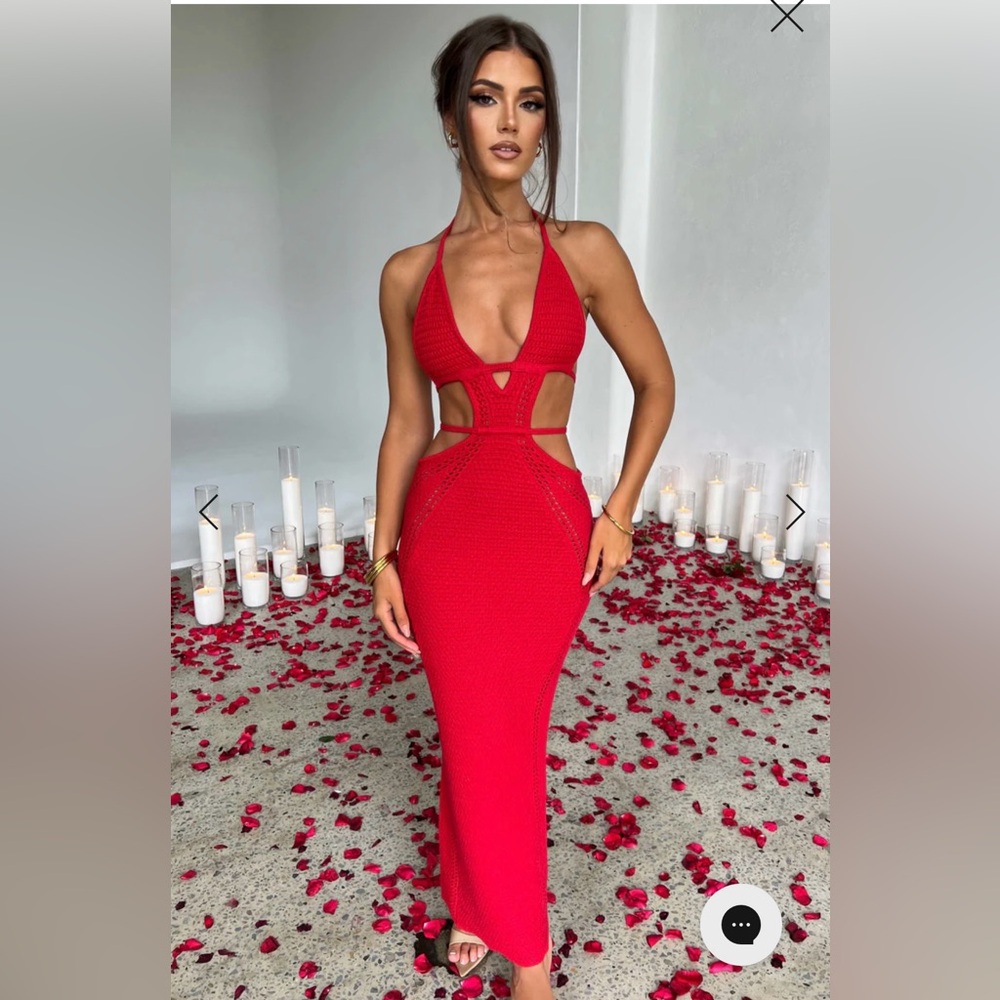 ARABELLA MAXI DRESS - RED XS NWT - BABYBOO